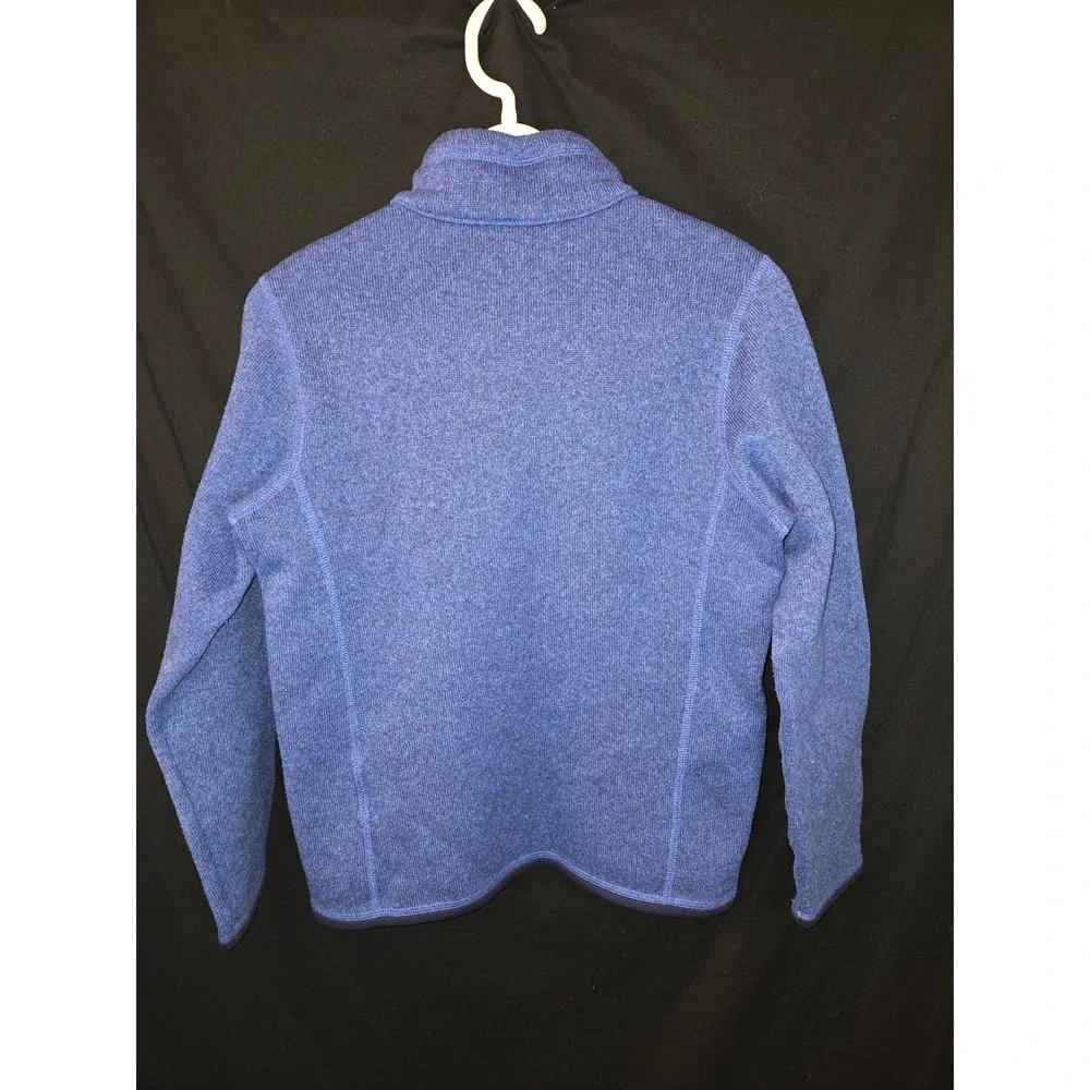 Patagonia Kids Fleece Pullover Blue Quarter Zip Size XL‎ 14 Made in Sri Lanka